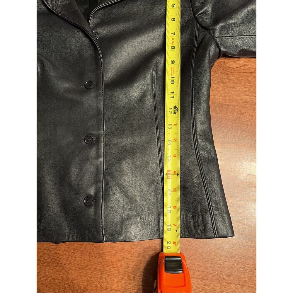 Black Short Lamb’s Leather Jacket 6 LAUNDRY by Shelli Segal EUC - Picture 8 of 8